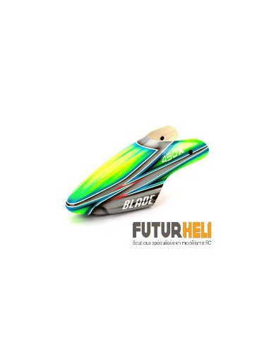 BLH4381B Cabine Argent/vert fibre blade 450X