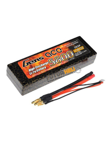 lipo 5800 mAh 2S 45C (Car Hard Case ) GensAce