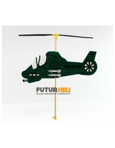 Helicoptère à  élastique Vert