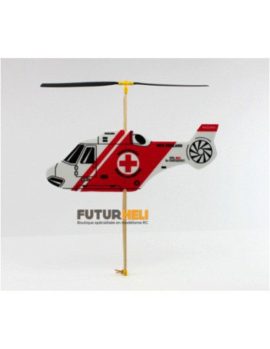 Helicoptère à  élastique Rouge