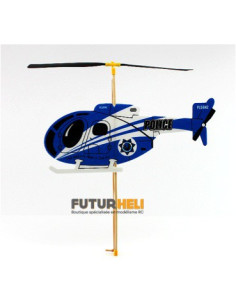 Helicoptère à  élastique bleu