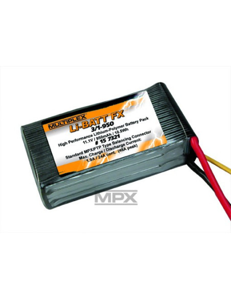 Lipo 950 mAh 11,1v 25C Multiplex 157321