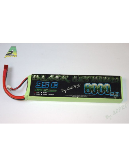 lipo 8000 mAh 2S 35C Black lithium