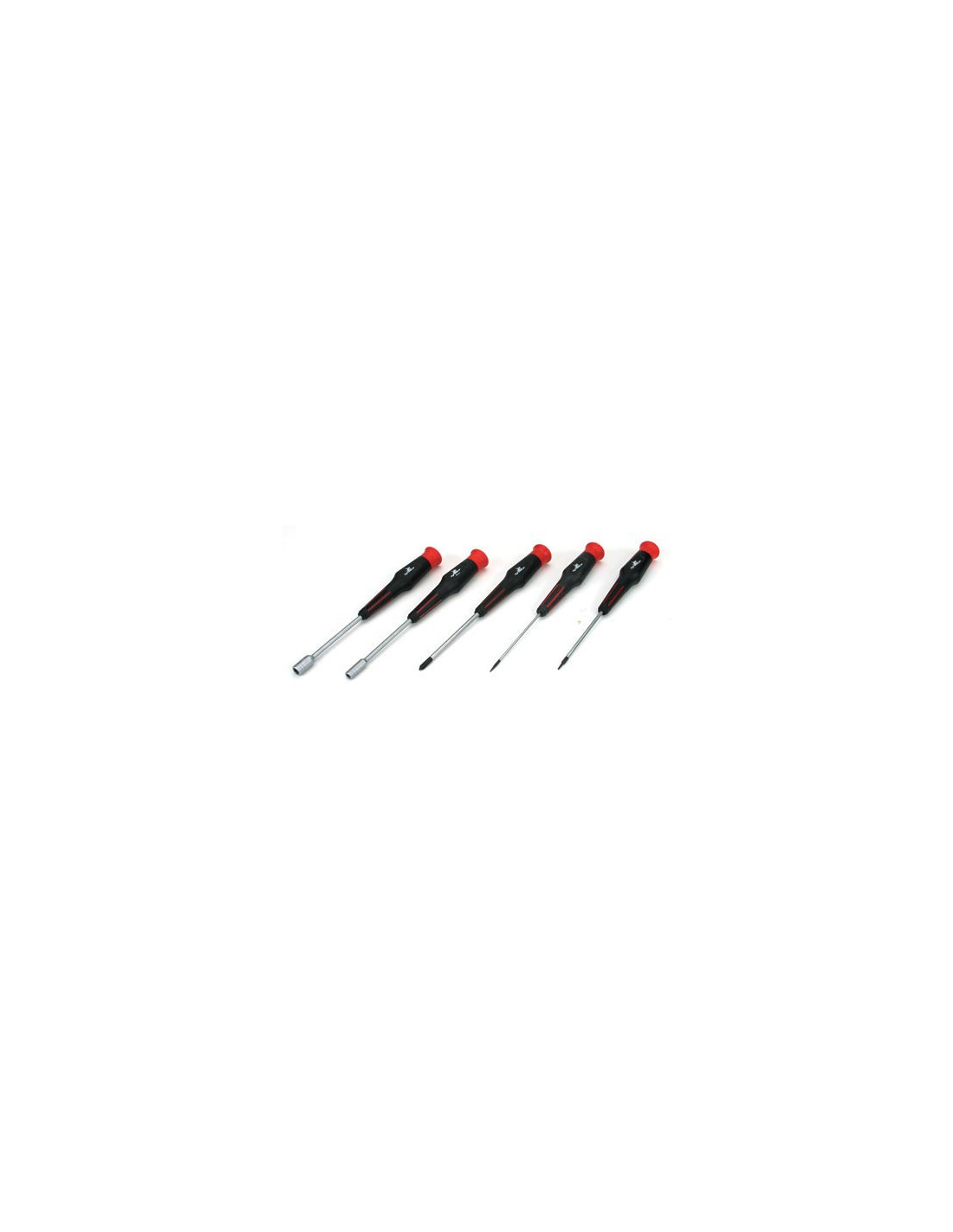 Tournevis Ergonic | 3 Plats | 2 Cruciforme | Jeu de 5 pièces + Testeur