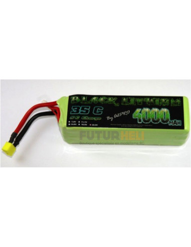 Lipo 4000 mAH 6S 22,2v 35C Black lithium