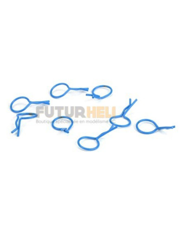 Clips carrosserie courbé anodisé bleu (x8) Dynamite
