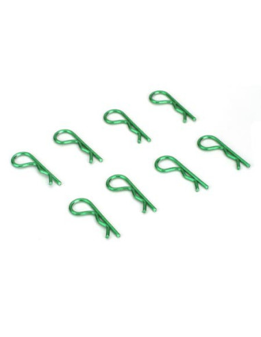 Clips carrosserie anodisé vert (x8) Dynamite