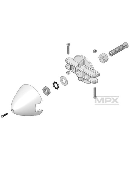 733183 Plateau support de pales et cône Multiplex