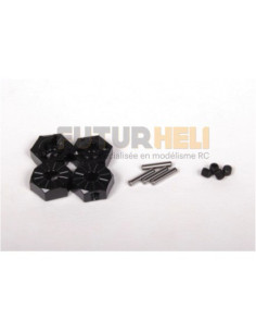 AX30427 Ecrous Hex 12mm alu noir Axial