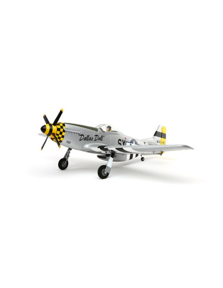 P51D Mustang BNF+train rentrant+Récep AS3X E-flite EFL6750