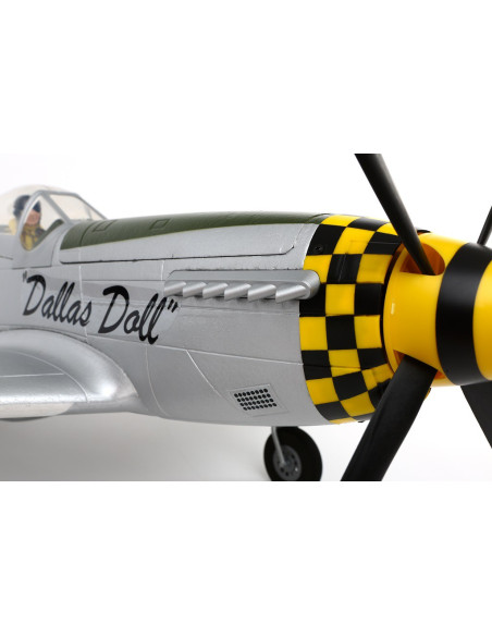 P51D Mustang BNF+train rentrant+Récep AS3X E-flite EFL6750