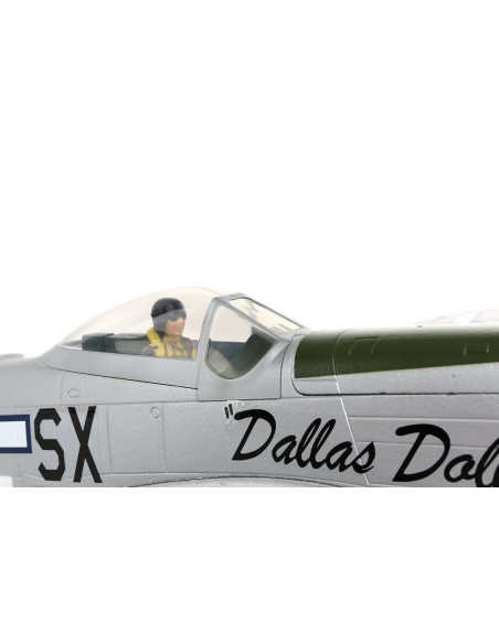 P51D Mustang BNF+train rentrant+Récep AS3X E-flite EFL6750