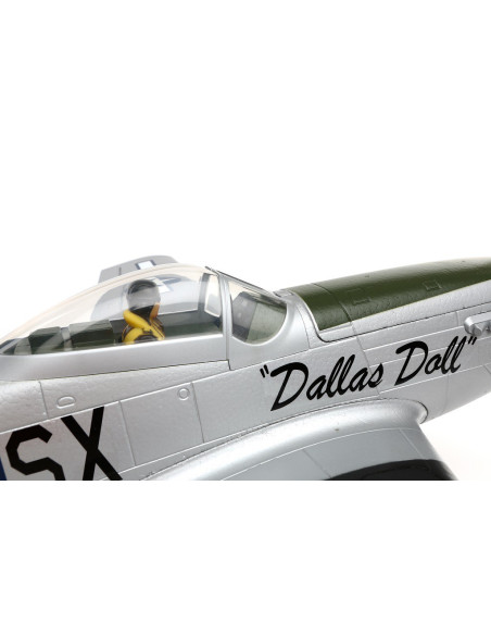 P51D Mustang BNF+train rentrant+Récep AS3X E-flite EFL6750