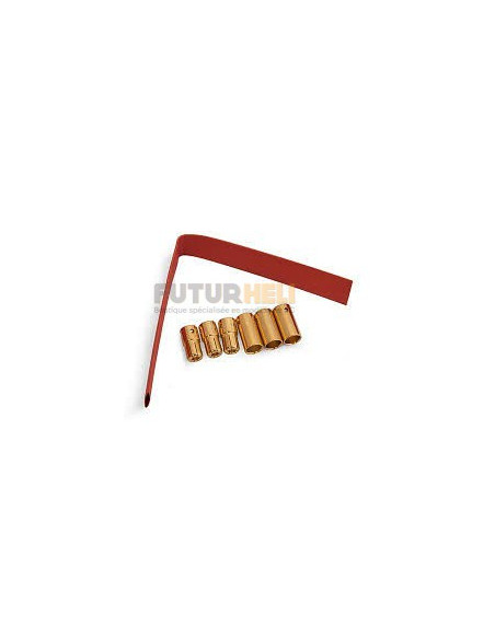 Connecteur 6,5mm x 3+ gaine E-flite EFLA266