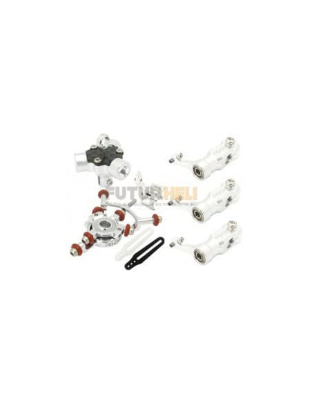 3 pales plastique 126 mm Gris