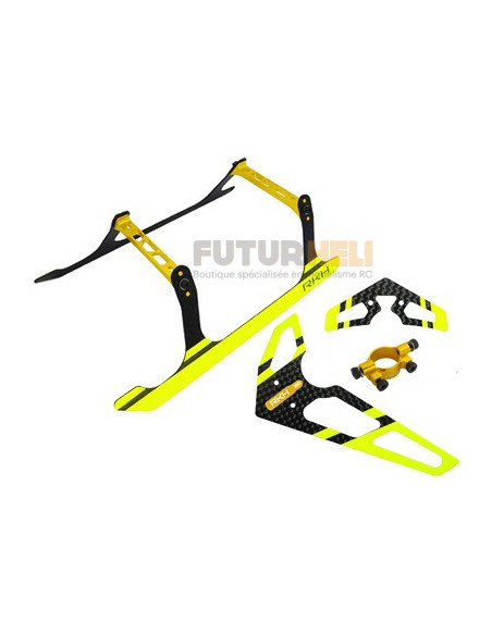 Option blade 300X/CFX patin empennage jaune Rakonheli