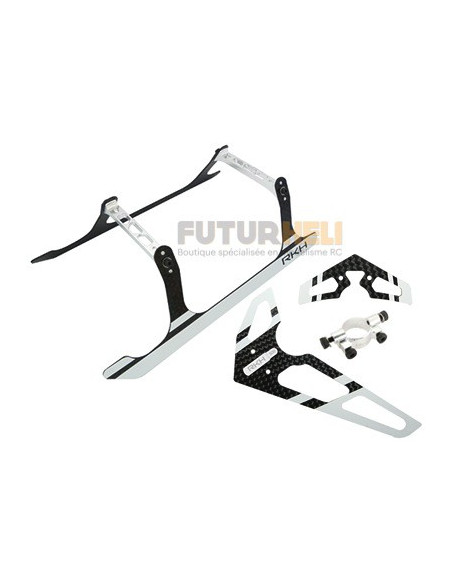 Option blade 300X/CFX patin empennage Argent Rakonheli