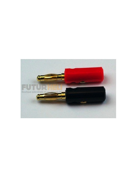 Fiche banane plaqué Or rouge + noir