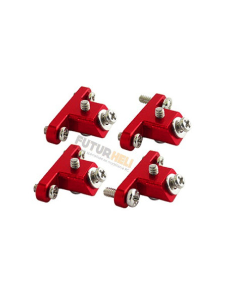 Support train en alu rouge pour chassis carbone RH