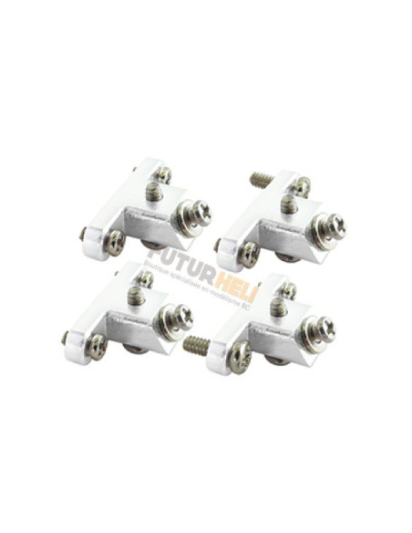 Support train en alu argent pour chassis carbone RH