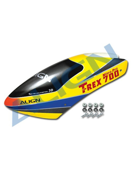 HN7022T Bulle Fibre peinte Jaune / Trex 700 Align