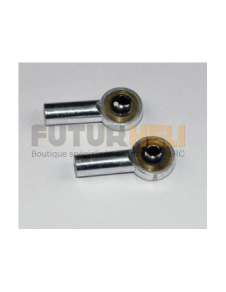 Chape alu a rotule M4x3 (x2)