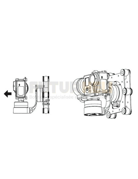 Nacelle 3axes brushless gopro3 gopro3+