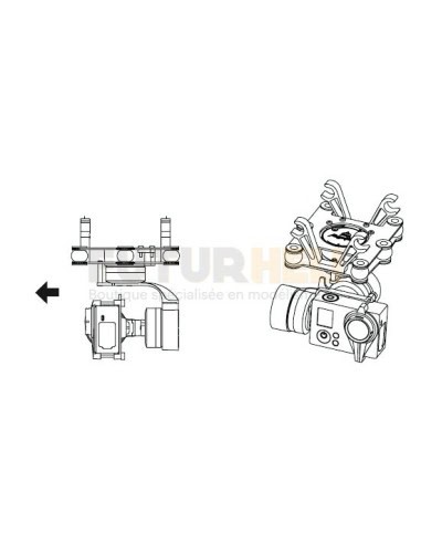 Nacelle 3axes brushless gopro3 gopro3+