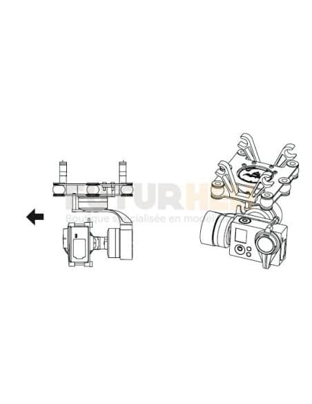 Nacelle 3axes brushless gopro3 gopro3+