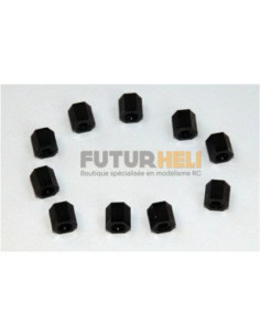Entretoises M3X10(x10) Femelle-Femelle noir