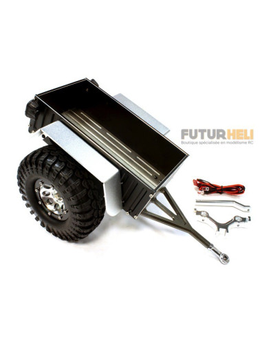 Remorque réaliste métal avec éclairage et crochet