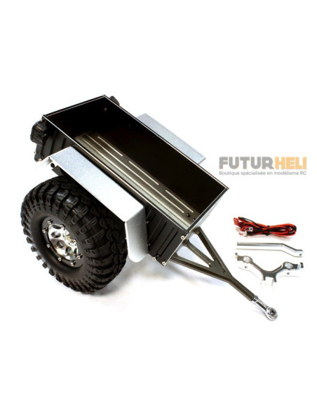 Remorque réaliste métal avec éclairage et crochet