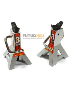 Chandelles acier argent réalistes "scale"