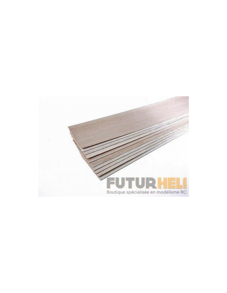 Planche Balsa 10 mm x 1M Graupner 504.C.10,0