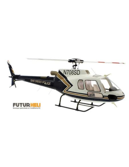 Ecureuil AS350 +mécanique +tête tripale +lumières et Cockpit .