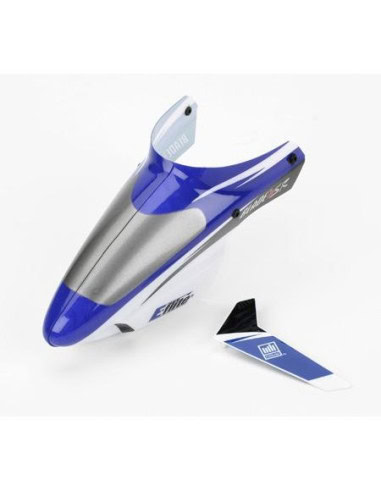 EFLH3018 Cabine et dérive bleue / Blade MSR E-Flite