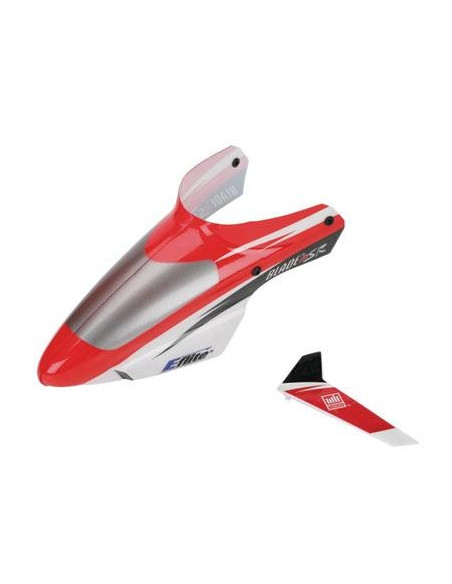 EFLH3019 Cabine et dérive rouge / Blade MSR E-flite