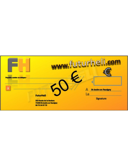 Chèques Cadeaux Futurheli 25 €