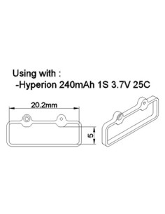 Support batterie delrin Blade mCP X/Nano CPX