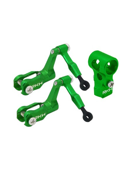Hub+porte pales alu vert blade nano CPX Rakonheli