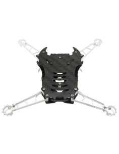 Chassis Blade Nano QX/FPV Argent Alu-Carbone  Rakonheli