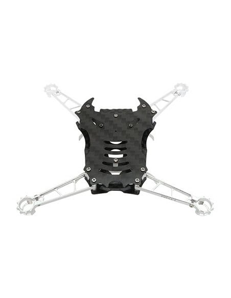 Chassis Blade Nano QX/FPV Argent Alu-Carbone  Rakonheli