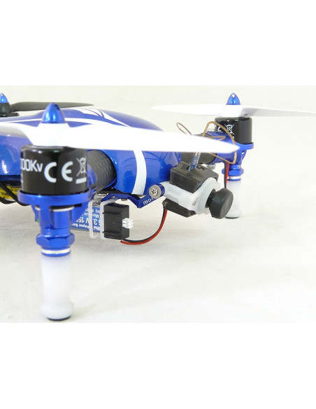 Support FPV Bleu Camera VA1100 pour blade 200QX Rakonheli