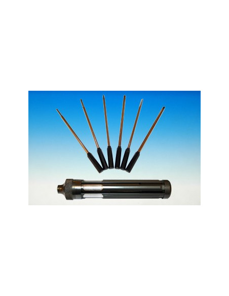 Tournevis 6 embouts interchangeables Anodisé / A2 pro