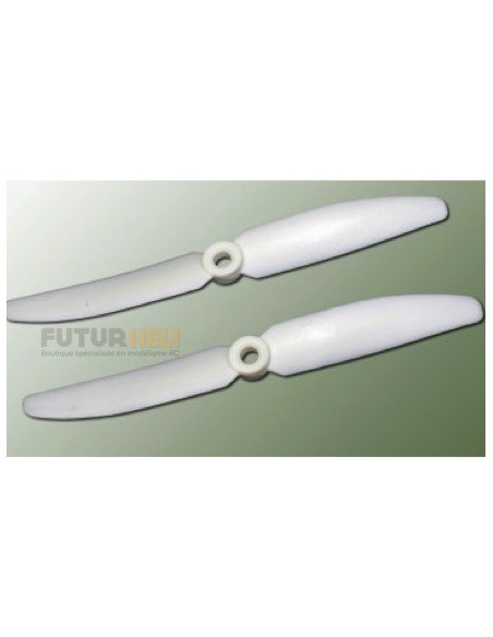 Helice 5x3 blanche Gemfan (x2) rotation gauche