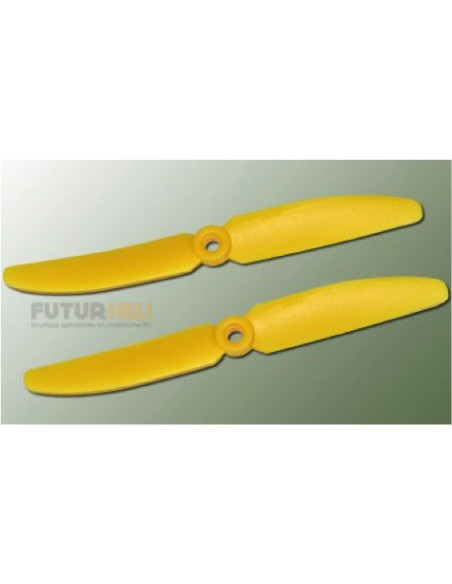 Helice 5x3 jaune Gemfan (x2) rotation gauche