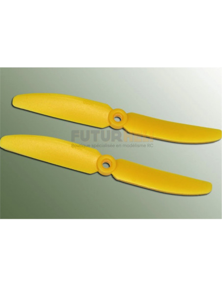 Helice 5x3 jaune Gemfan (x2) rotation Droite