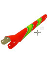 Fuselage arrière fibre peint vert rouge Option Rakonheli