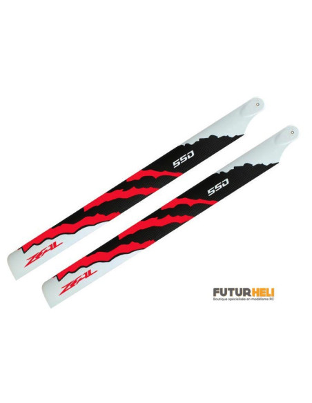 Pales 550 mm Zeal carbone