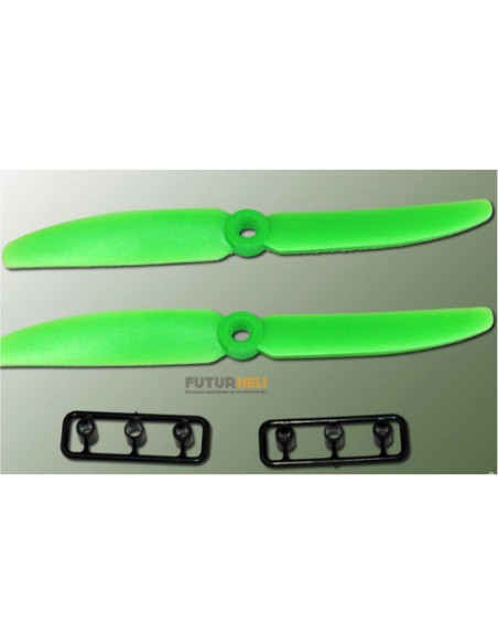 Helice 5x4 Gemfan Orange (x2 ) Rotation Droite